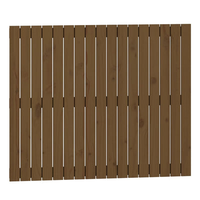 Sängynpääty seinälle hunajanruskea 108x3x90 cm täysi mänty