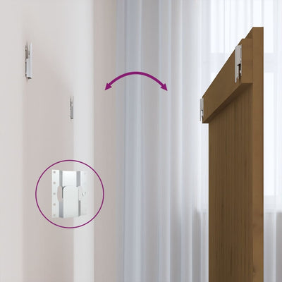 Sängynpääty seinälle hunajanruskea 108x3x90 cm täysi mänty