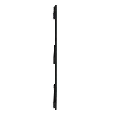 Sängynpääty seinälle musta 108x3x90 cm täysi mänty