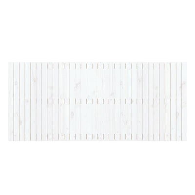 Sängynpääty seinälle valkoinen 204x3x90 cm täysi mänty