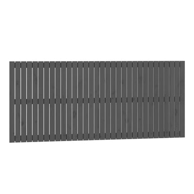 Sängynpääty seinälle harmaa 204x3x90 cm täysi mänty