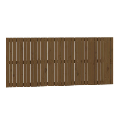 Sängynpääty seinälle hunajanruskea 204x3x90 cm täysi mänty