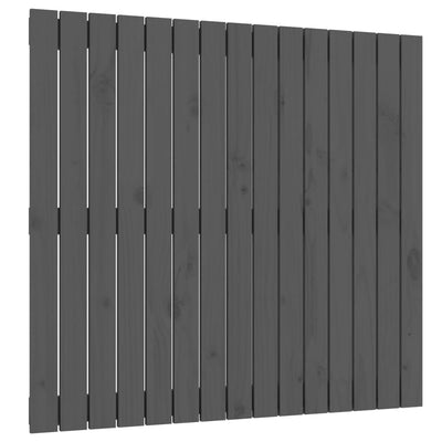 Sängynpääty seinälle harmaa 95,5x3x90 cm täysi mänty