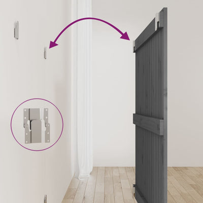 Harmaa sängynpääty seinälle Virvora 95,5x3x90cm (mänty)