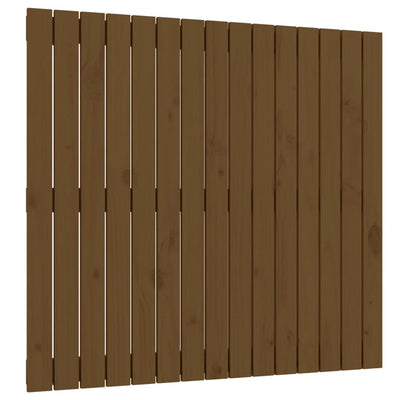 Sängynpääty seinälle hunajanruskea 95,5x3x90 cm täysi mänty