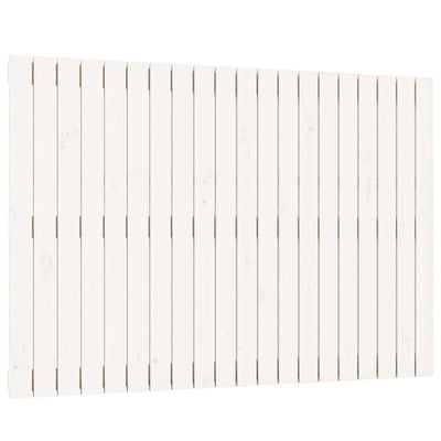 Sängynpääty seinälle valkoinen 127,5x3x90 cm täysi mänty