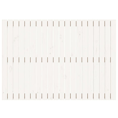 Sängynpääty seinälle valkoinen 127,5x3x90 cm täysi mänty