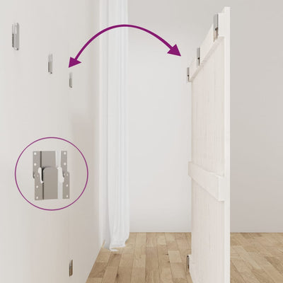 Valkoinen sängynpääty seinälle Virvora 127,5x3x90cm (mänty)