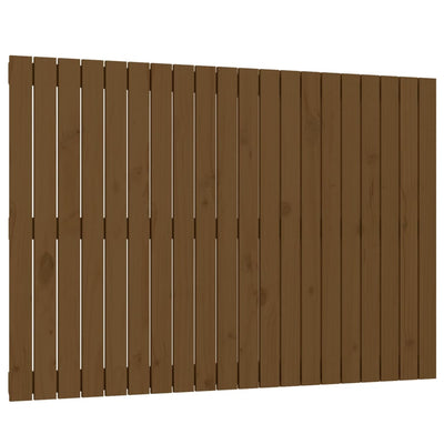 Sängynpääty seinälle hunajanruskea 127,5x3x90 cm täysi mänty