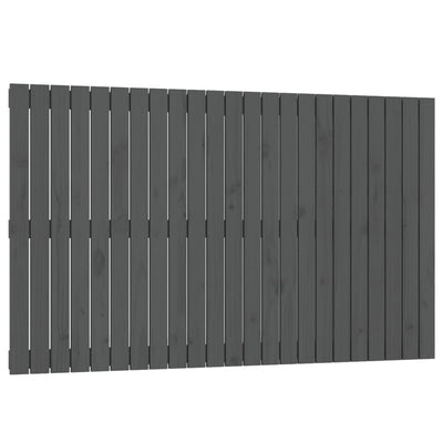 Sängynpääty seinälle harmaa 147x3x90 cm täysi mänty