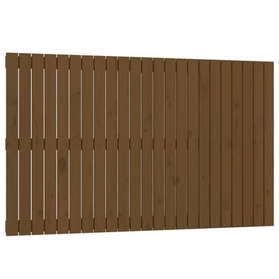 Sängynpääty seinälle hunajanruskea 147x3x90 cm täysi mänty