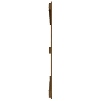 Sängynpääty seinälle hunajanruskea 147x3x90 cm täysi mänty