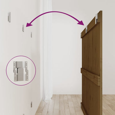 Hunajanruskea sängynpääty seinälle Virvora 147x3x90cm (mänty)