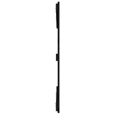 Sängynpääty seinälle musta 147x3x90 cm täysi mänty