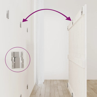 Valkoinen sängynpääty seinälle Virvora 159,5x3x90cm (mänty)