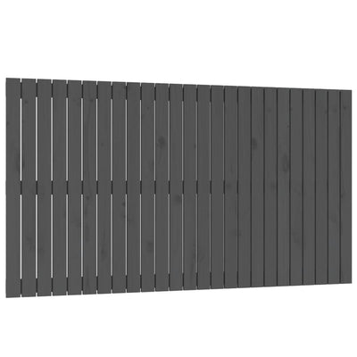 Sängynpääty seinälle harmaa 159,5x3x90 cm täysi mänty