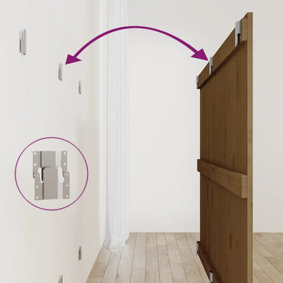 Hunajanruskea sängynpääty seinälle Virvora 159,5x3x90cm (mänty)