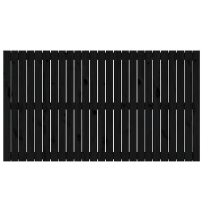 Sängynpääty seinälle musta 159,5x3x90 cm täysi mänty