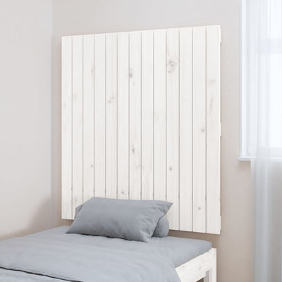 Sängynpääty seinälle valkoinen 82,5x3x90 cm täysi mänty