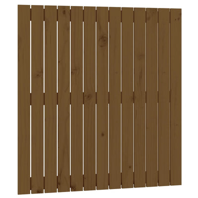 Sängynpääty seinälle hunajanruskea 82,5x3x90 cm täysi mänty