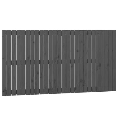 Sängynpääty seinälle harmaa 166x3x90 cm täysi mänty