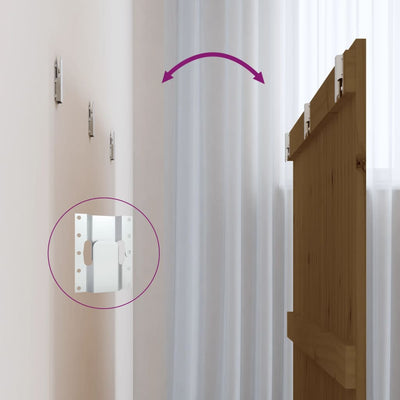 Hunajanruskea sängynpääty seinälle Virvora 166x3x90cm (mänty)