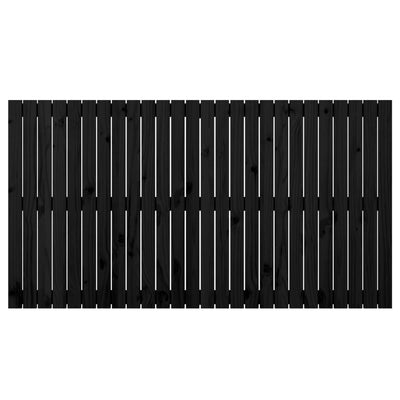 Musta sängynpääty seinälle Virvora 166x3x90cm (mänty)