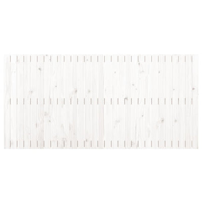 Sängynpääty seinälle valkoinen 185x3x90 cm täysi mänty
