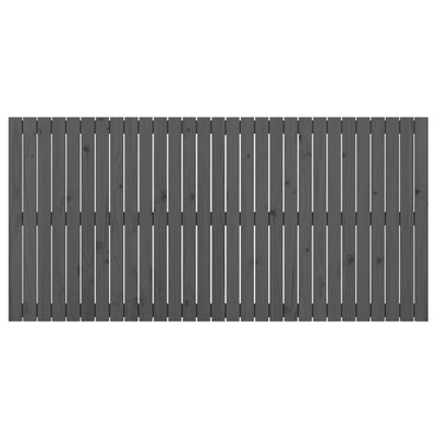 Sängynpääty seinälle harmaa 185x3x90 cm täysi mänty