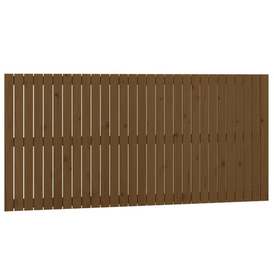 Sängynpääty seinälle hunajanruskea 185x3x90 cm täysi mänty