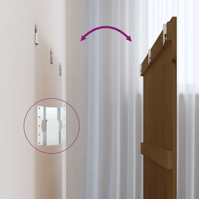 Hunajanruskea sängynpääty seinälle Virvora 185x3x90cm (mänty)