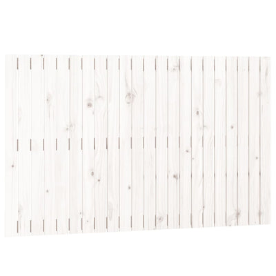 Sängynpääty seinälle valkoinen 140x3x90 cm täysi mänty