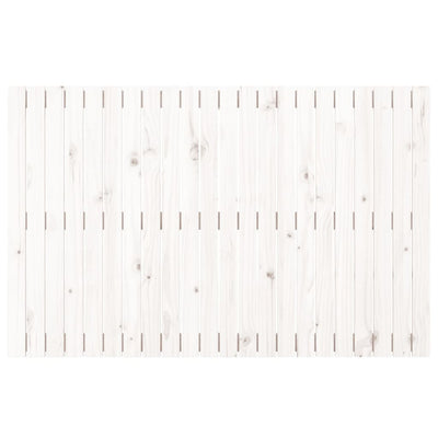 Sängynpääty seinälle valkoinen 140x3x90 cm täysi mänty