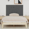 Sängynpääty seinälle harmaa 140x3x90 cm täysi mänty