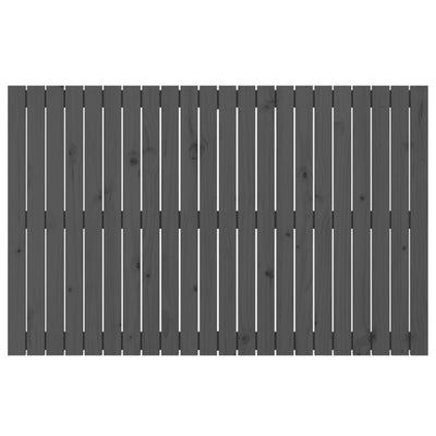 Sängynpääty seinälle harmaa 140x3x90 cm täysi mänty