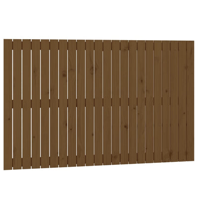 Sängynpääty seinälle hunajanruskea 140x3x90 cm täysi mänty