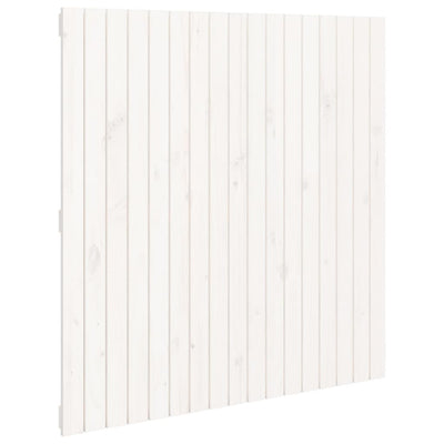 Sängynpääty seinälle valkoinen 108x3x110 cm täysi mänty