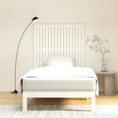Sängynpääty seinälle valkoinen 108x3x110 cm täysi mänty