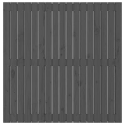 Sängynpääty seinälle harmaa 108x3x110 cm täysi mänty
