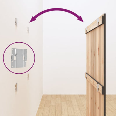 Harmaa sängynpääty seinälle Virvora 108x3x110cm (mänty)