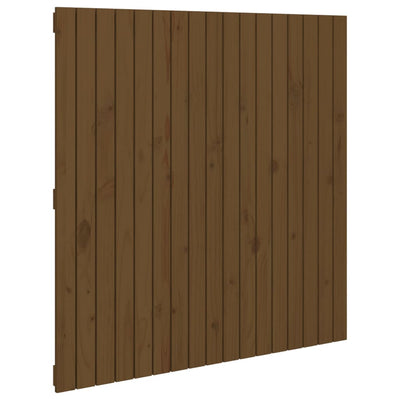 Sängynpääty seinälle hunajanruskea 108x3x110 cm täysi mänty