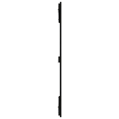 Sängynpääty seinälle musta 108x3x110 cm täysi mänty