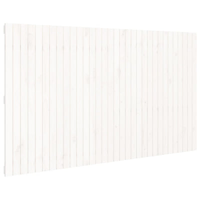 Sängynpääty seinälle valkoinen 204x3x110 cm täysi mänty
