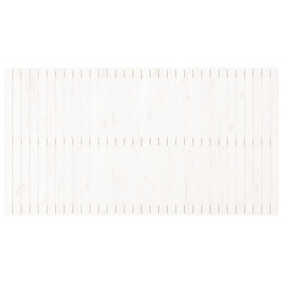 Sängynpääty seinälle valkoinen 204x3x110 cm täysi mänty