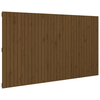 Sängynpääty seinälle hunajanruskea 204x3x110 cm täysi mänty
