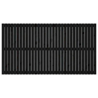 Musta sängynpääty seinälle Virvora 204x3x110cm (mänty)