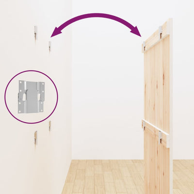 Valkoinen sängynpääty seinälle Virvora 95,5x3x110cm (mänty)