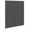 Sängynpääty seinälle harmaa 95,5x3x110 cm täysi mänty