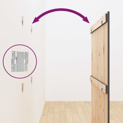 Harmaa sängynpääty seinälle Virvora 95,5x3x110cm (mänty)