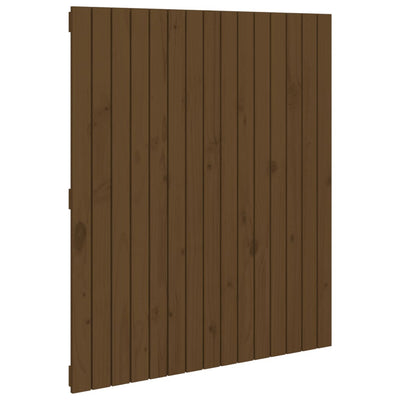 Sängynpääty seinälle hunajanruskea 95,5x3x110 cm täysi mänty